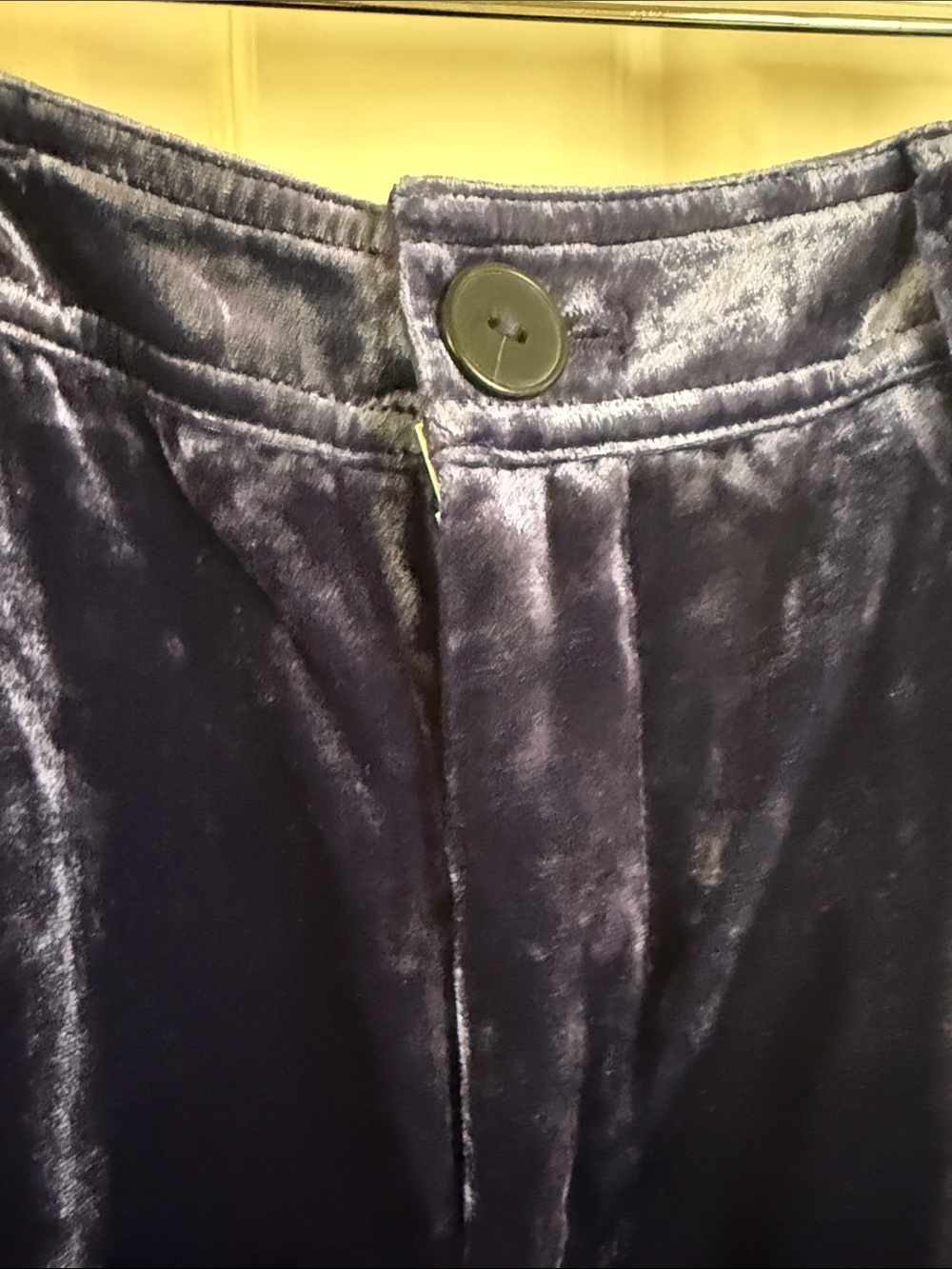 Anthropologie Velvet Wide-Leg Pants in Deep Navy - Picture 6 of 8